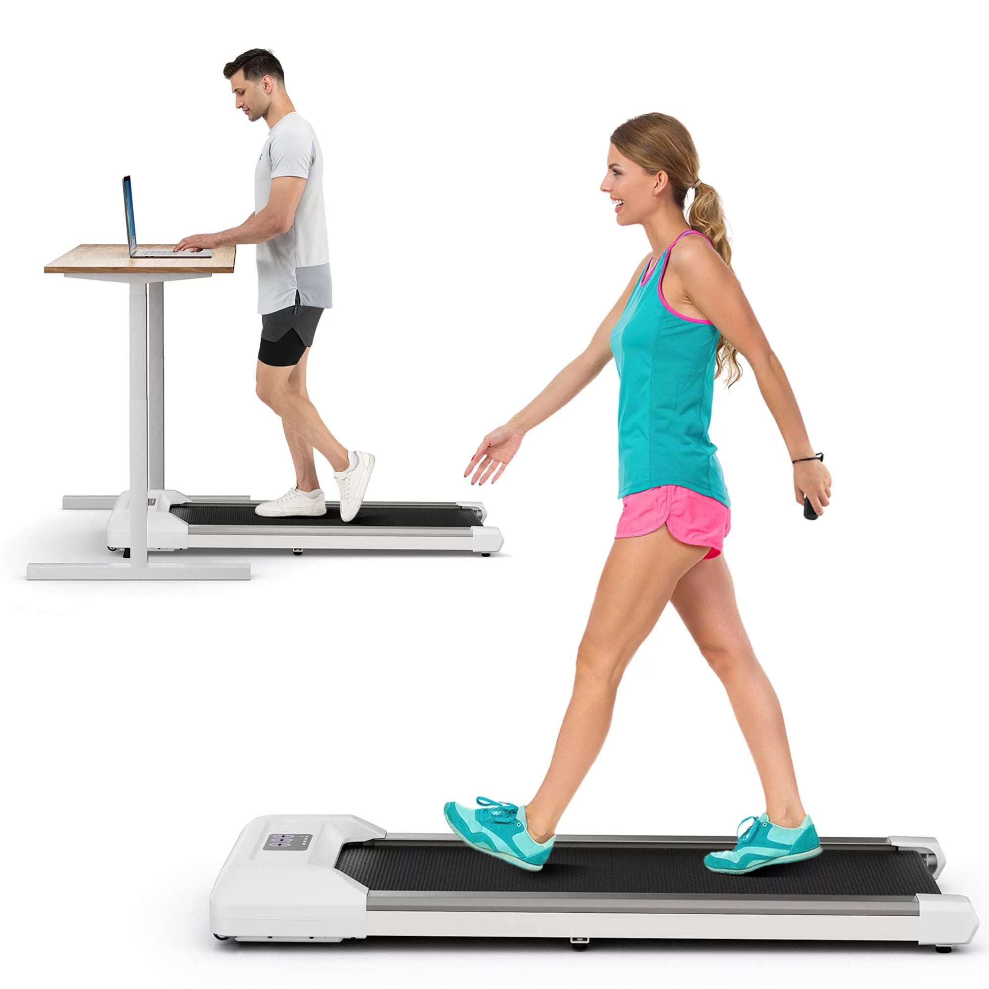 SuperFit Walking Pad Under Desk Treadmill with Remote Control, Black G33180