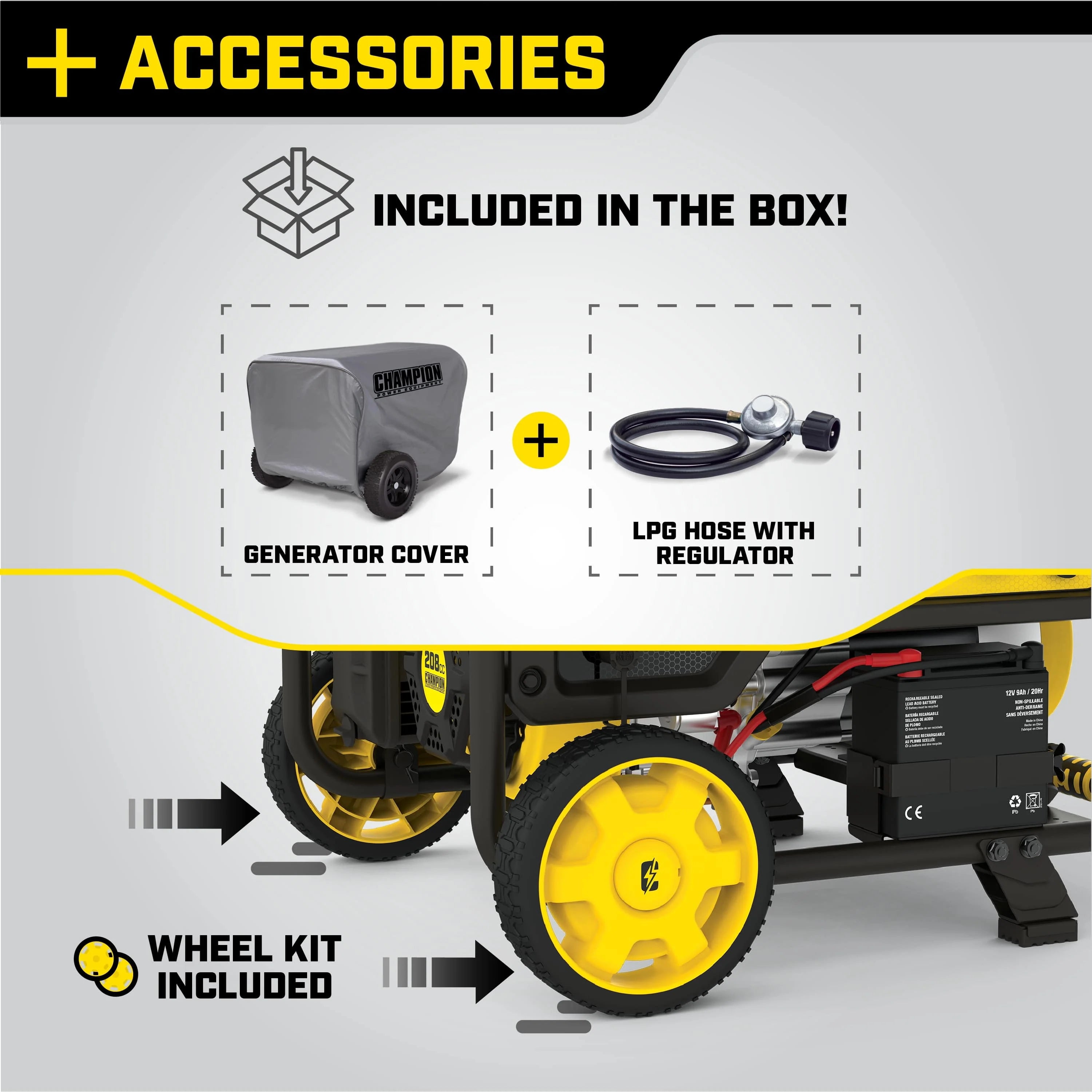 Champion Power Equipment 3500-Watt Dual Fuel Portable Generator with Electric Start B8317