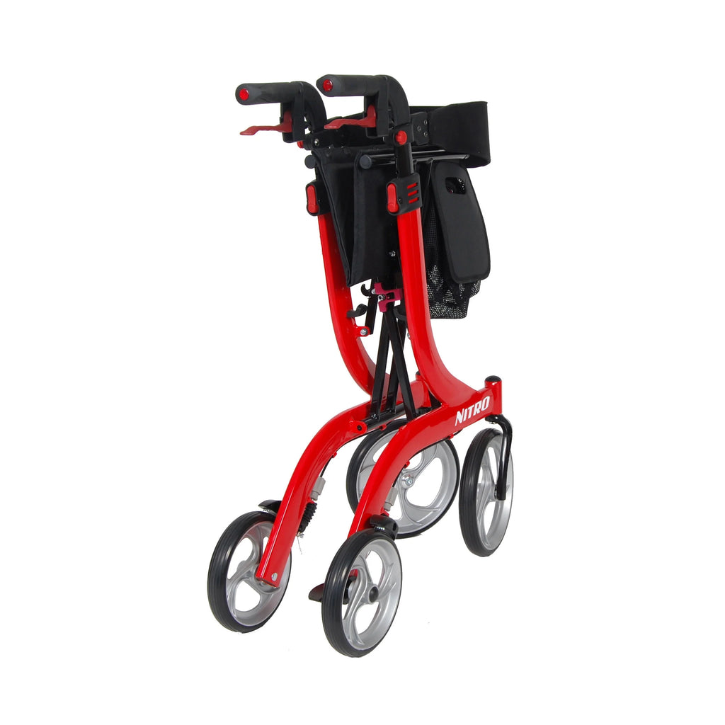 Drive Medical Nitro Euro Style Rollator Walker, Red P174003