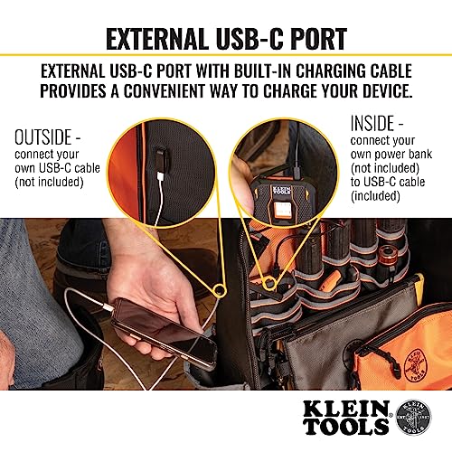 Klein Tools 55421BP-14 Tool Backpack, Heavy Duty, 39 Pockets S772