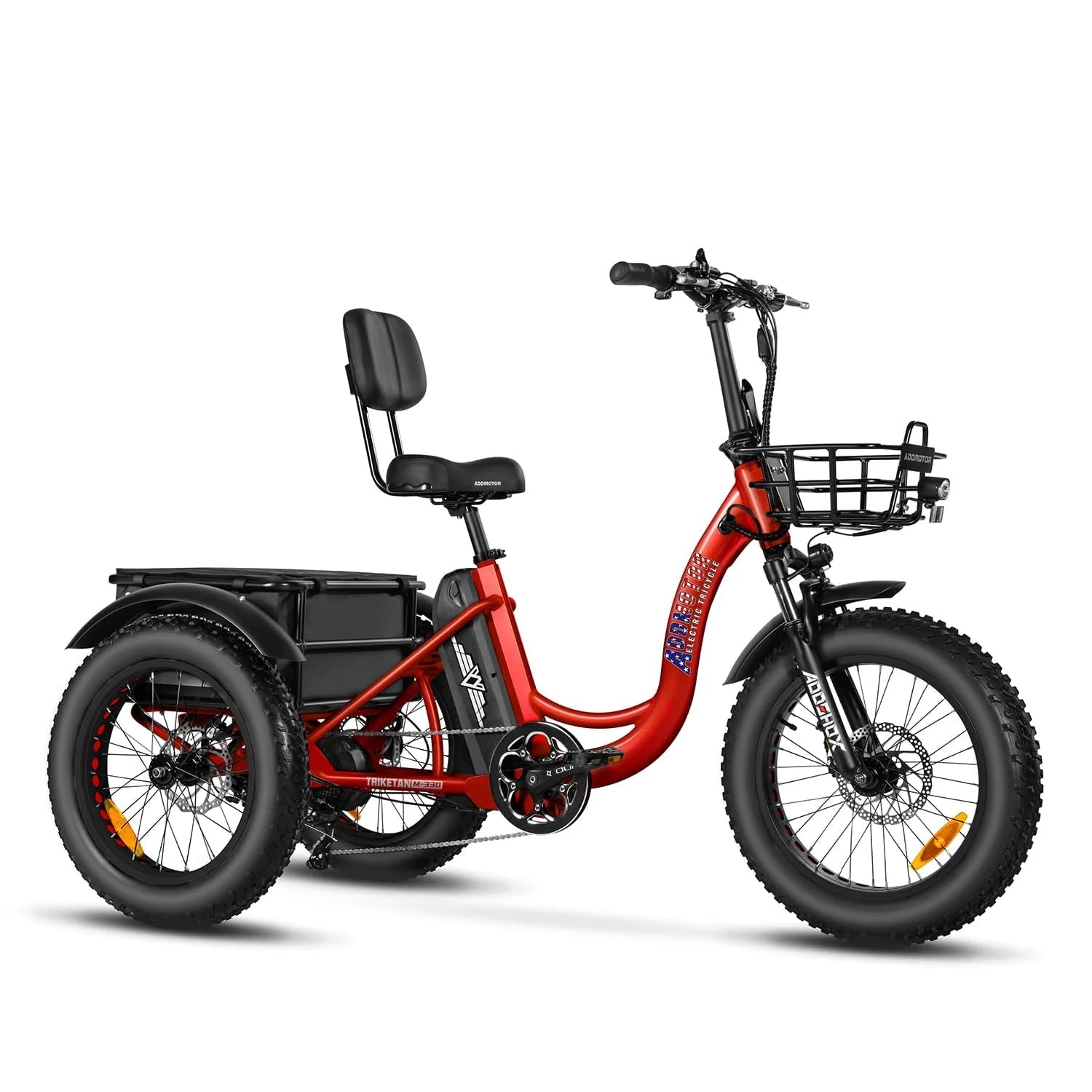 Addmotor M-330II Step-Thru Electric Trike for Adults, Fat Tire, 750W, Black F126087