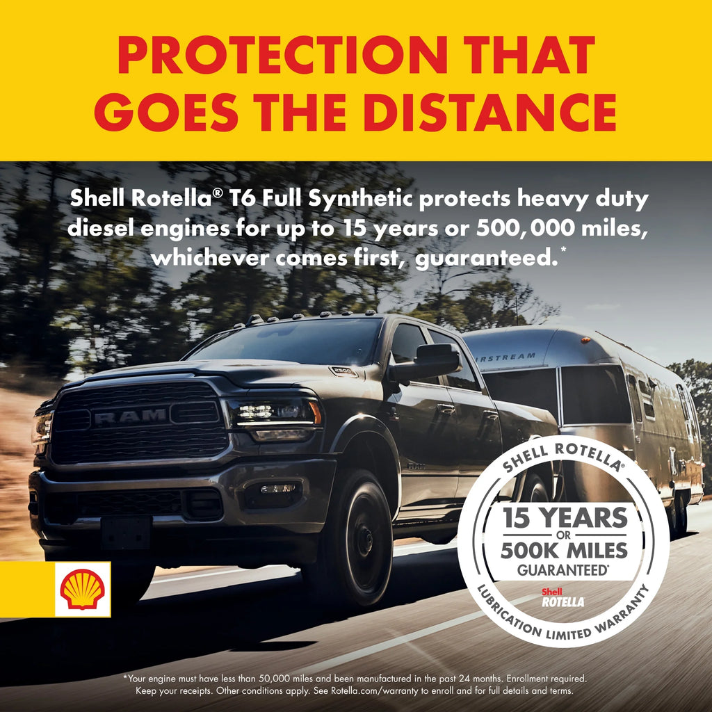Shell Rotella T6 Full Synthetic 15W-40 Diesel Engine Oil 5 Gallon H90171