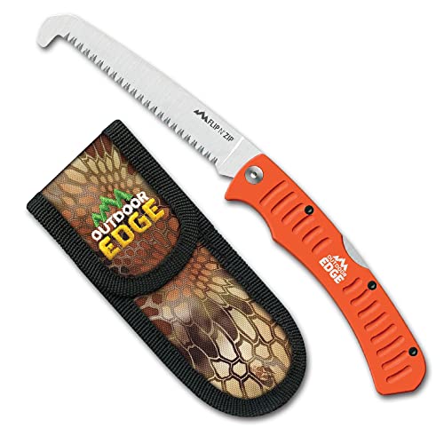Outdoor Edge Flip N' Zip Saw 4.5" Folding Hunting Saw with Nylon Sheath F4522