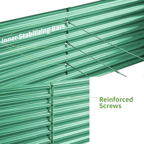 Land Guard 8×4×2 ft Galvanized Raised Garden Bed Kit for Vegetables D685