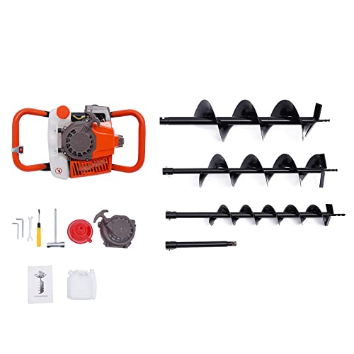 DYRABREST 52cc Gas Powered Earth Auger Post Hole Digger with 4/6/8 inch Bits K1897