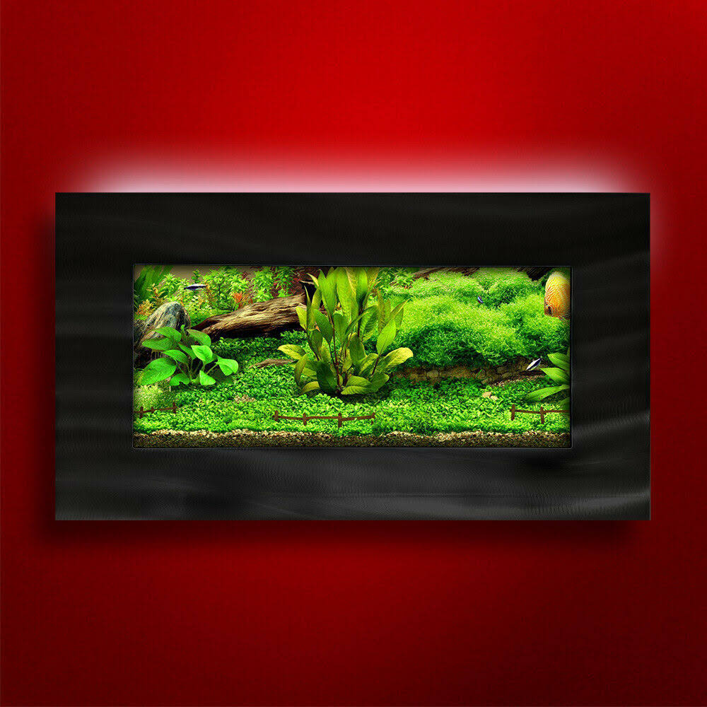 Aussie Aquariums 2.0 Wall Mounted Aquarium - Brushed Silver M270902