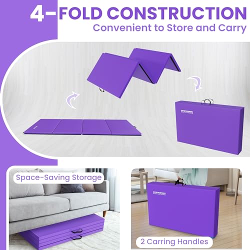Folding Exercise Gymnastics Mat 2" Thick with Carrying Handles F717
