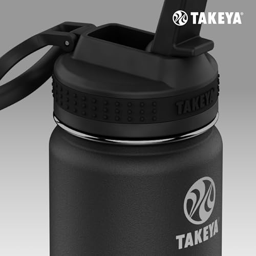 Takeya Actives Water Bottle with Spout Lid, 18 oz, Midnight Blue W579