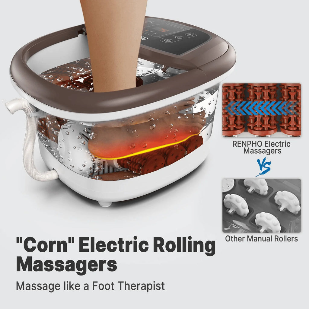 RENPHO Foot Spa Bath Massager with Heat Bubbles and Jets A1998