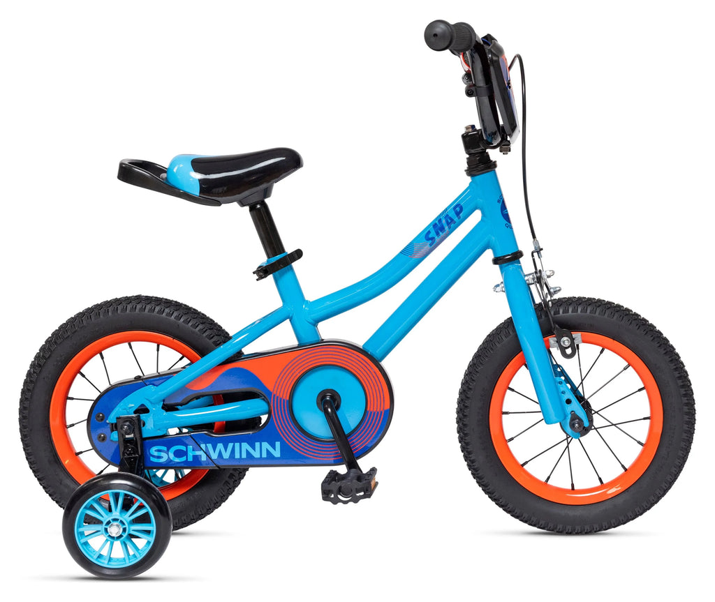 Schwinn Snap 12 inch Boys Kids Bike with Training Wheels, Blue F528147
