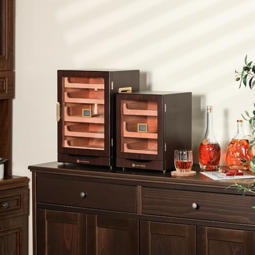 Cigar Humidor Cabinet for 250 Cigars with LED Light, Spanish Cedar Lining W1599
