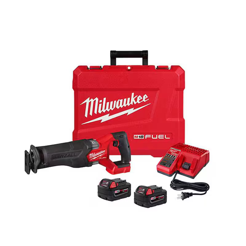 M18 FUEL 18V Brushless Cordless SAWZALL Reciprocating Saw Kit with Batteries, Charger & Case N772756