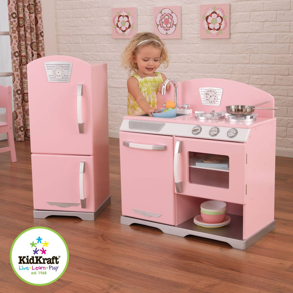 Kidkraft Retro Kitchen and Refrigerator Pink M2027
