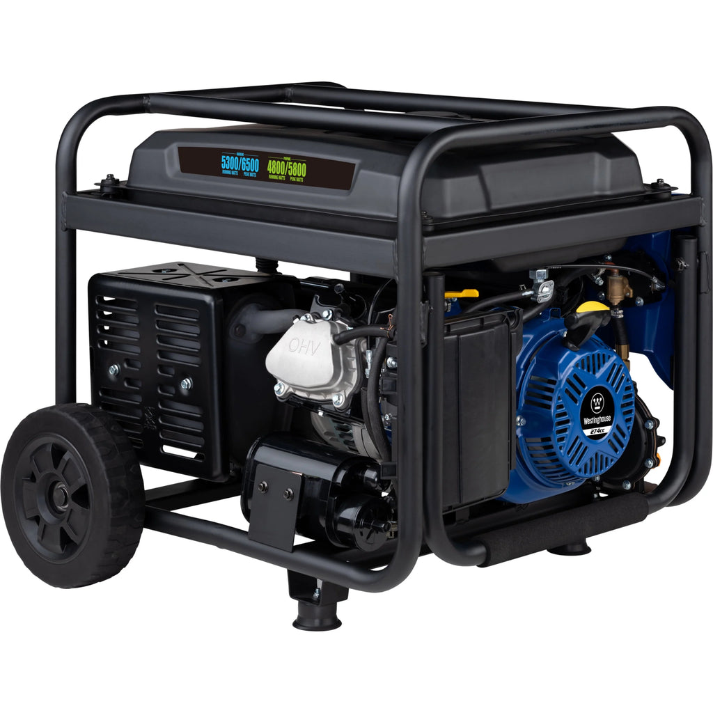 Westinghouse 6500 Peak Watt Dual Fuel Portable Generator with CO Sensor P73605