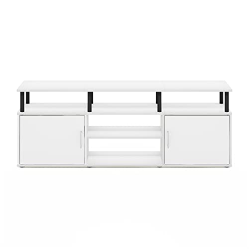 Furinno JAYA Large Entertainment Stand for TV Up to 55 Inch, French Oak Grey/Black V100781