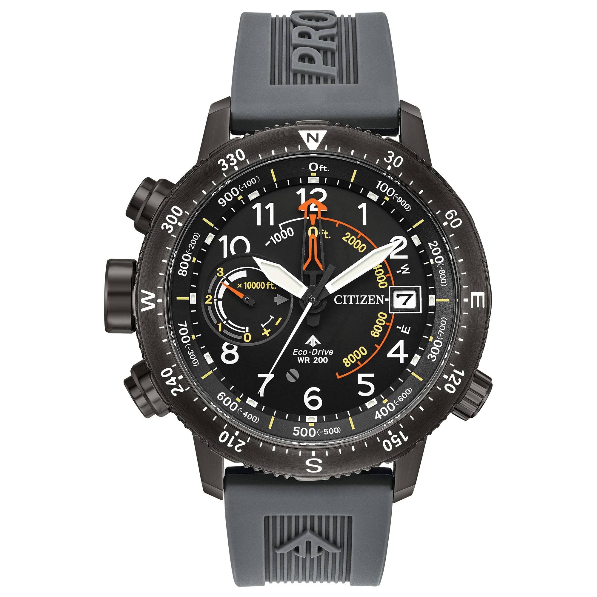 Citizen ProMaster Altichron Black Dial Silicone Strap Men&s Watch BN5057-00E - Megean