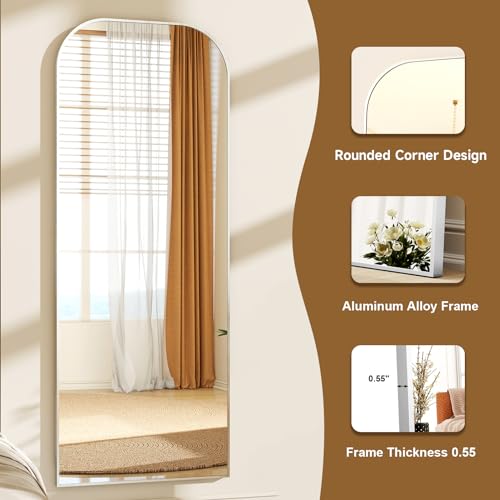 HARRITPURE 57"x20" Full Length Mirror with Aluminum Frame, Gold A38098