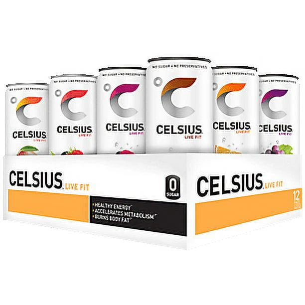 CELSIUS Sparkling Space Variety Pack, Functional Energy Drink, 12 fl oz, 12-Pack T823