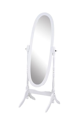 Roundhill Furniture Traditional Queen Anna Style Wood Floor Cheval Mirror L68887