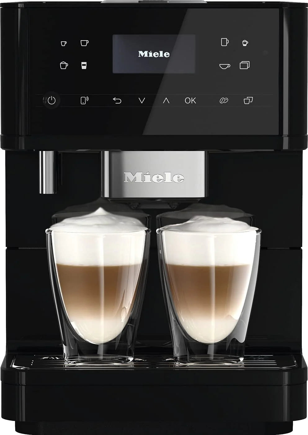 Miele CM 6160 MilkPerfection Automatic Coffee Maker & Espresso Machine, Obsidian Black Q75362