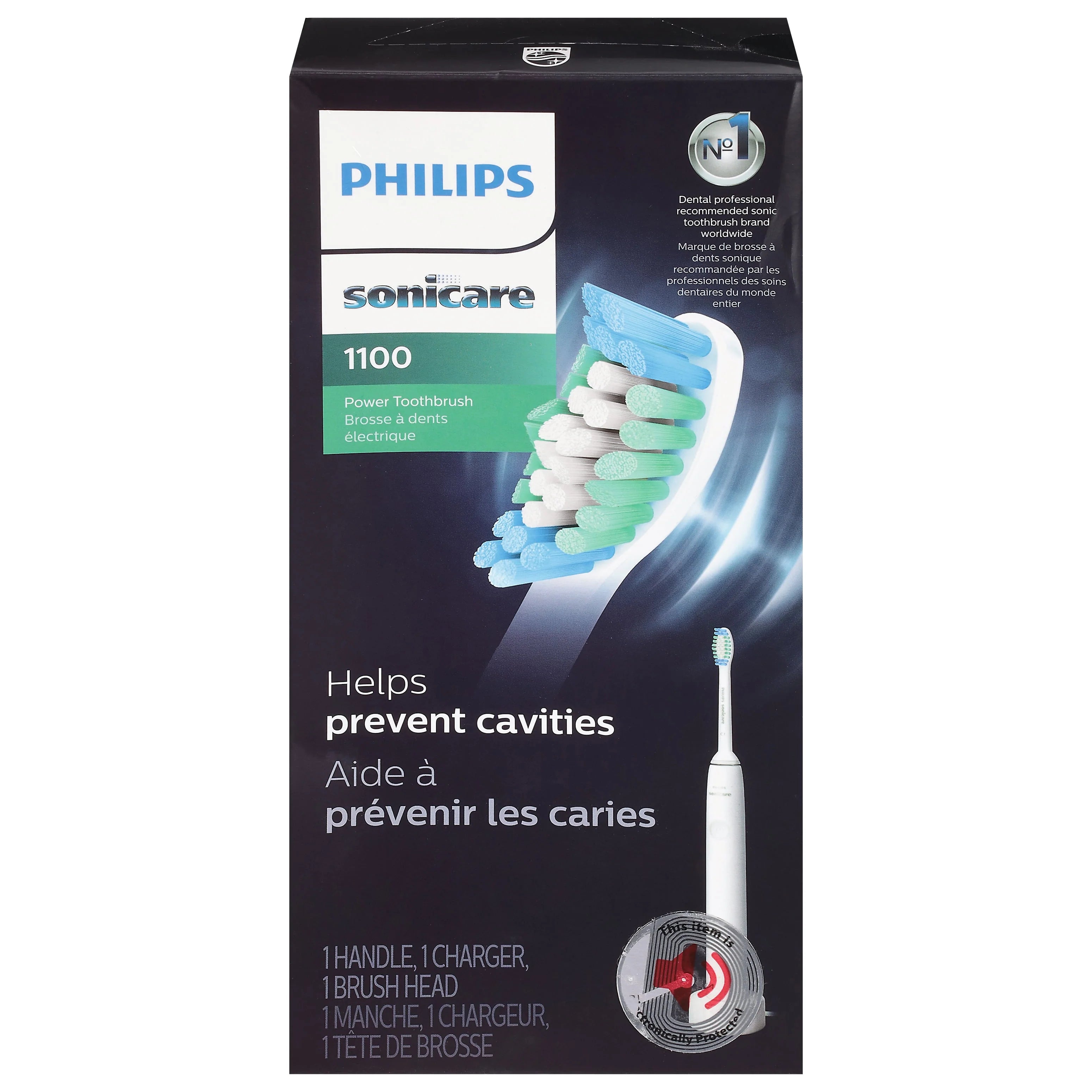 Philips Sonicare 1100 Rechargeable Electric Toothbrush, White Grey HX3641/02 E968665