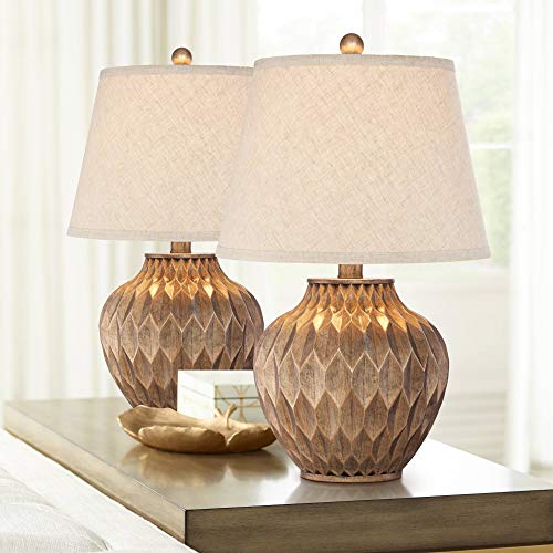 360 Lighting Buckhead Modern Accent Table Lamp 22" Warm Bronze Brown L3535