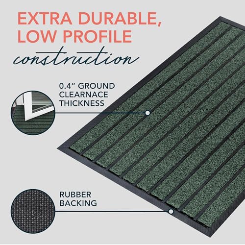 ubdyo Extra Durable Door Mat Non-Slip Outdoor Entrance 30" x 17" Bright Brown W5648