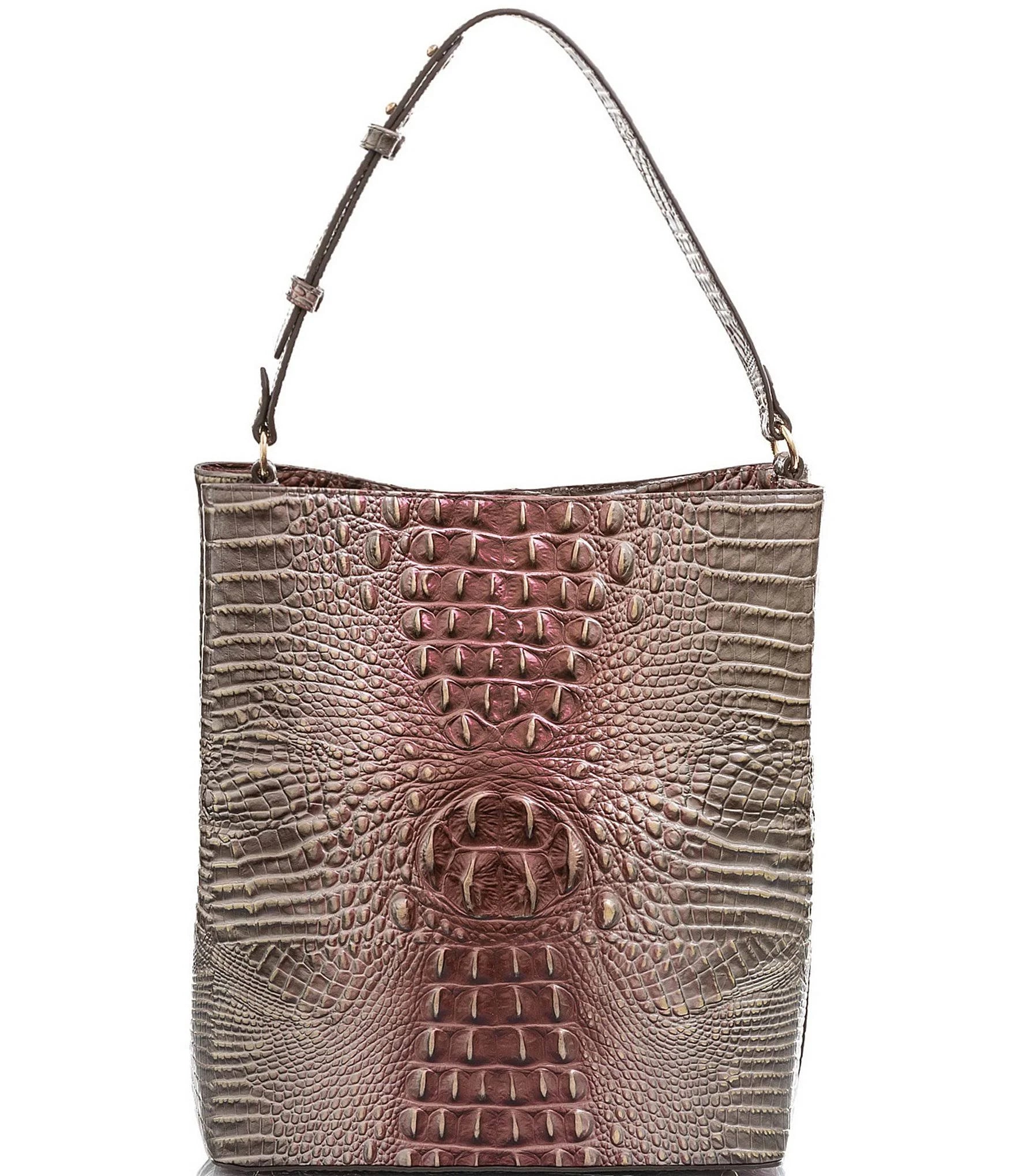 Brahmin Melbourne Large Amelia Bucket Bag - Garnet E556