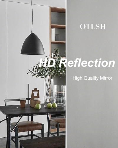 Arched Floor Mirror 58"x18" Full Length with Stand, Aluminum Frame, Black S856658