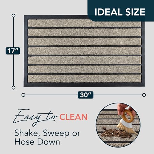 ubdyo Extra Durable Door Mat Non-Slip Outdoor Entrance 30" x 17" Bright Brown W5648