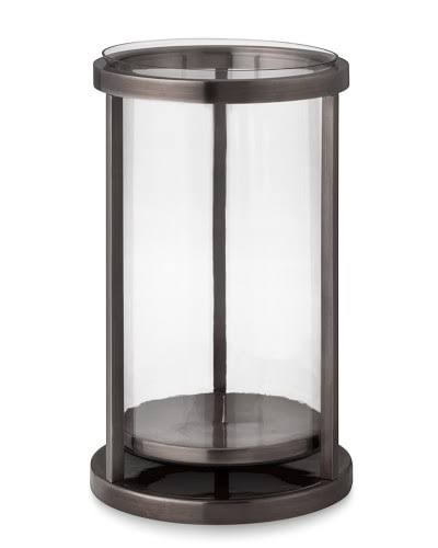 Metal Frame Hurricane, Small, Oiled Bronze | Williams Sonoma - Candle Holders - Home Decor
