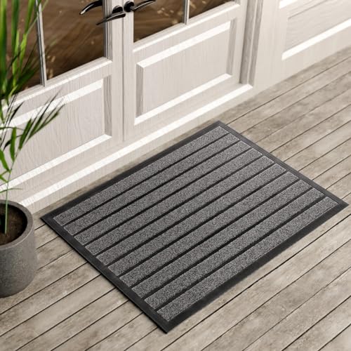 ubdyo Extra Durable Door Mat Non-Slip Outdoor Entrance 30" x 17" Bright Brown W5648
