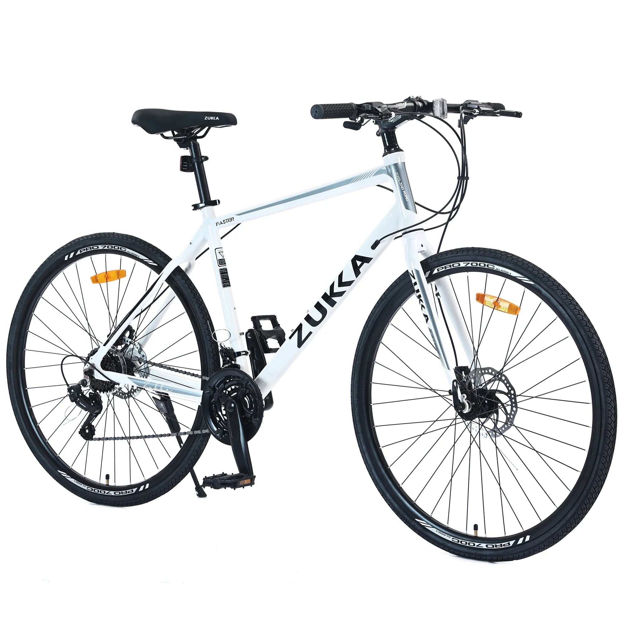 RooRuns 21 Speed Hybrid bike Disc Brake 700C Road Bike For men women's City Bicycle