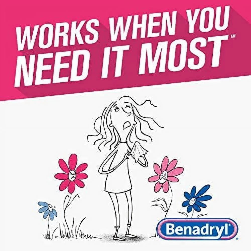Benadryl Ultratabs Antihistamine Cold & Allergy Relief Tablets, 24 Ct W2632