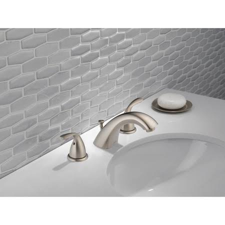 Delta 3530LF-SSMPU Classic Stainless Two Handle Widespread Faucet N4912