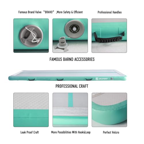 AKSPORT Gymnastics Air Mat Tumble Track with Air Pump A7907