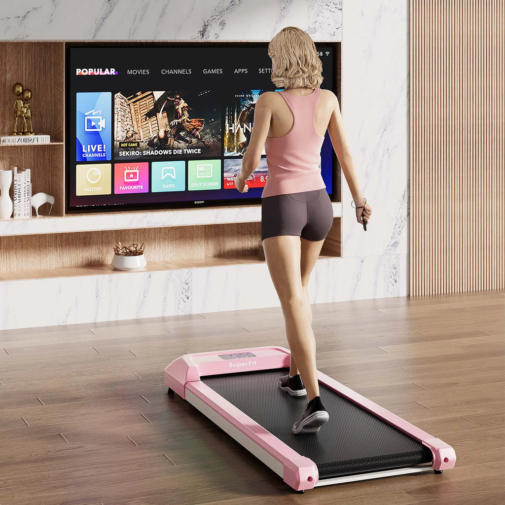 SuperFit Walking Pad Under Desk Treadmill with Remote Control, Black G33180