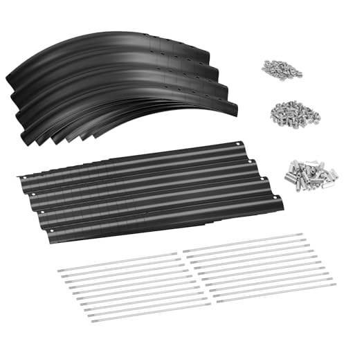 Land Guard 8ft Galvanized Raised Garden Bed Kit, Oval Metal Outdoor Planter Box, Silver D8675