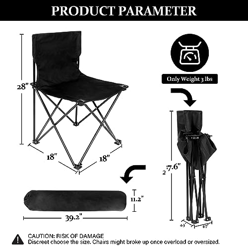 YSSOA Removable Footrest Reclining Camping Chair, Black J500901