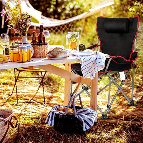 YSSOA Removable Footrest Reclining Camping Chair, Black J500901