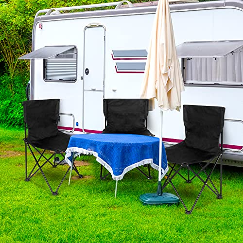 YSSOA Removable Footrest Reclining Camping Chair, Black J500901