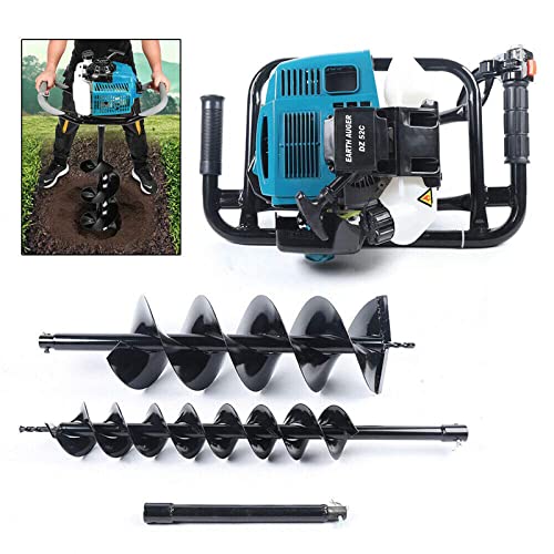 DYRABREST 52cc Gas Powered Earth Auger Post Hole Digger with 4/6/8 inch Bits K1897