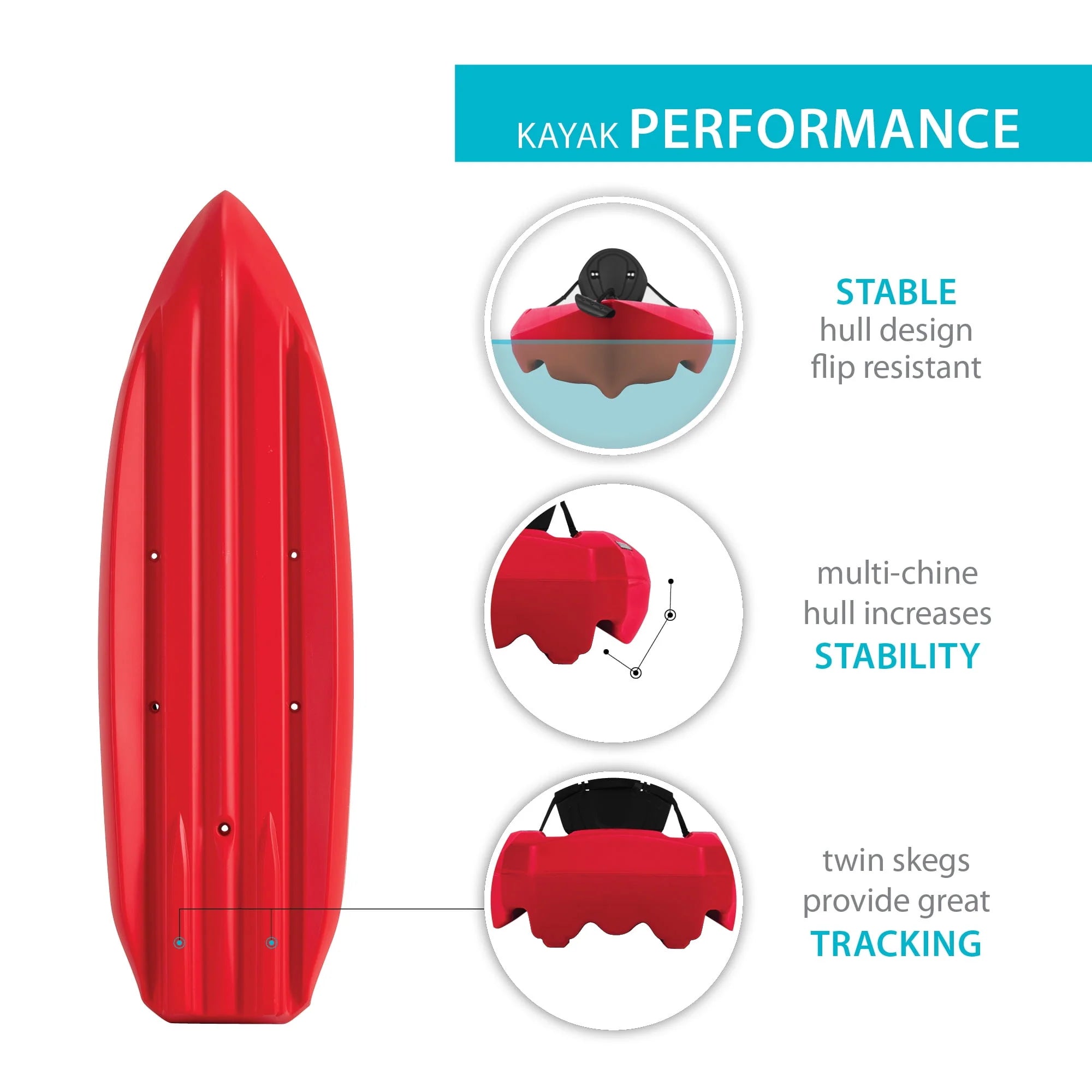 Lifetime Daylite 8 ft Sit-on-Top Kayak, Red H51700