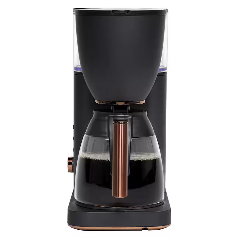 Matte Black 10-Cup Drip Coffee Maker with Glass Carafe L989269