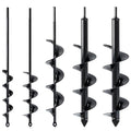 VASGOR Set of 5 Auger Drill Bit for Planting (1.6x16", 2x16", 2.6x16", 3x16", 3.5x16") - Easy Planter Garden Auger - Bulb & Bedding Plant Augers - Post Hole Digger for 3/8” Hex Drive Drill
