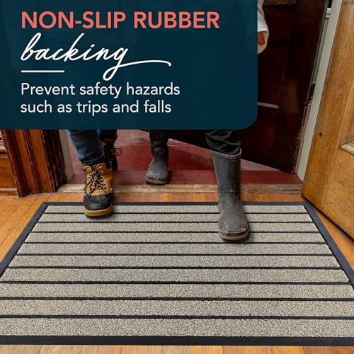 ubdyo Extra Durable Door Mat Non-Slip Outdoor Entrance 30" x 17" Bright Brown W5648