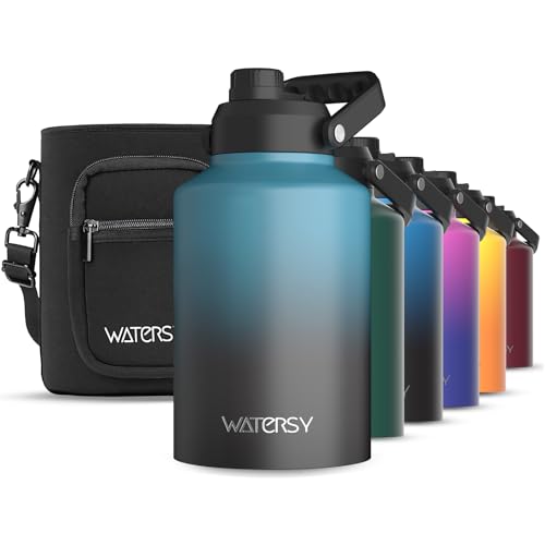 128oz Insulated Stainless Steel Water Bottle with Handle, Black W803