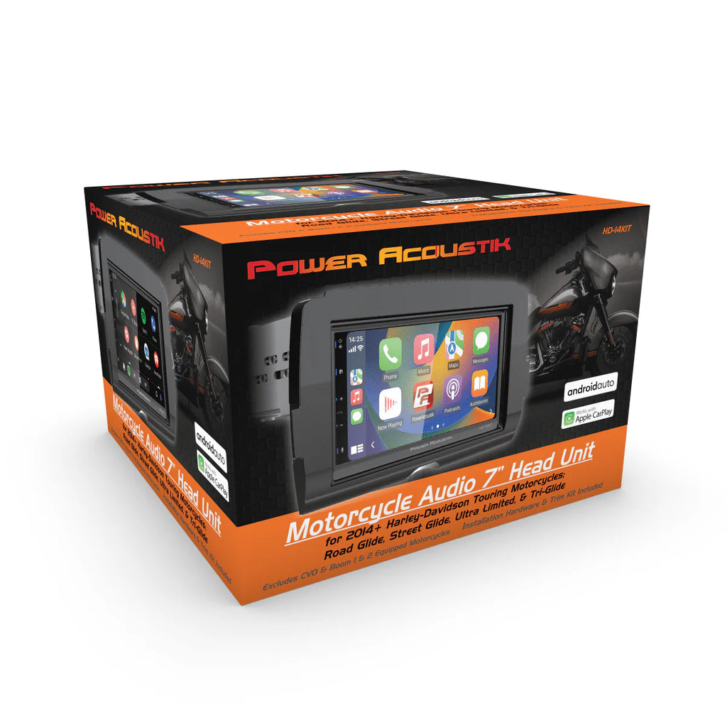 Power Acoustik HD-14KIT 7 CarPlay Head Unit for Harley-Davidson Touring Q27802
