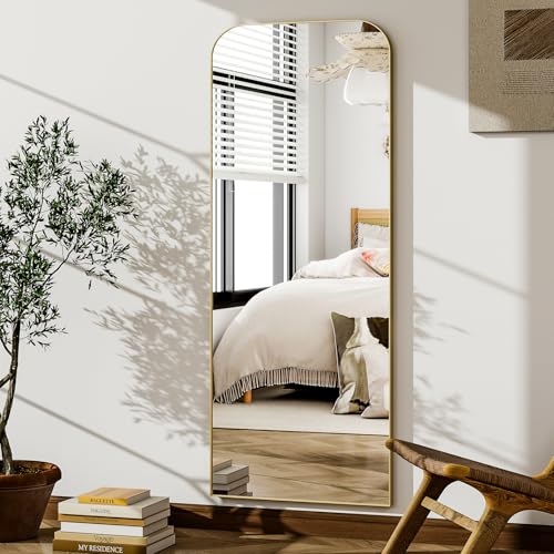 HARRITPURE 57"x20" Full Length Mirror with Aluminum Frame, Gold A38098