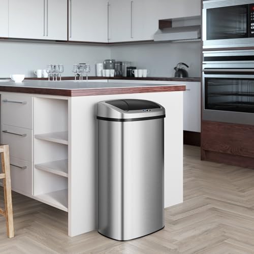 iTouchless 13 Gallon Sensor Trash Can 2.0 Stainless Steel W51921